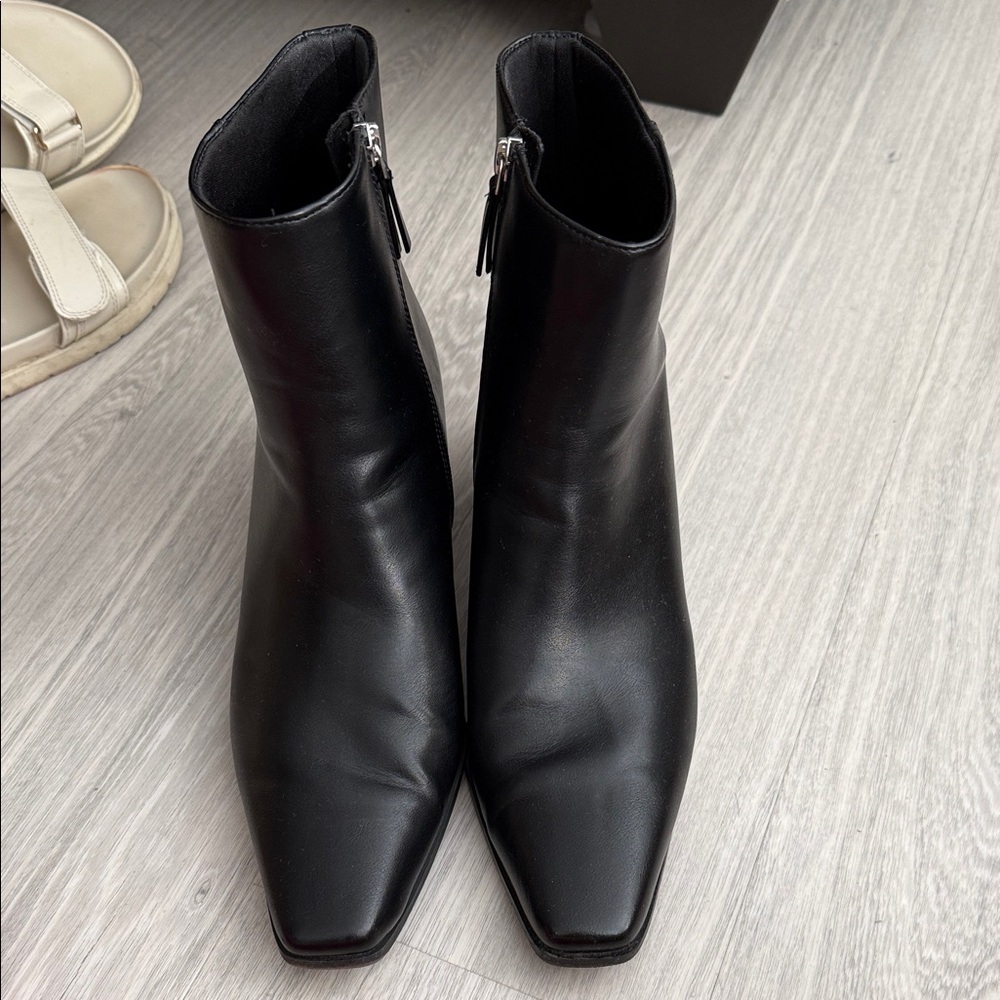 Old Navy Black Ankle Booties - Picture 2 of 7